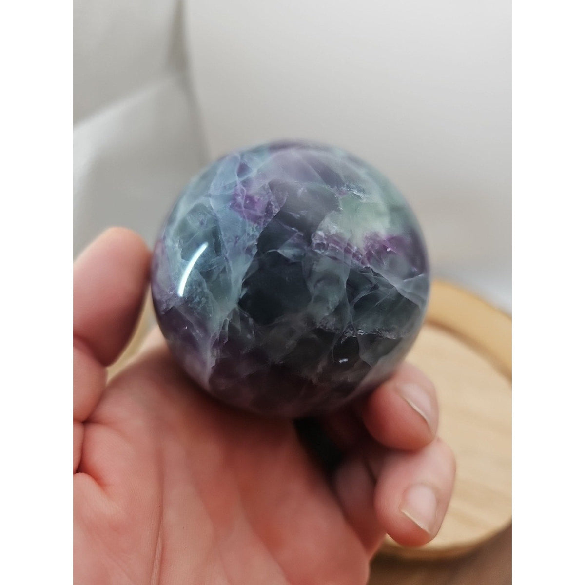 Rainbow Fluorite Crystal Sphere – 1.09 lb Madagascar