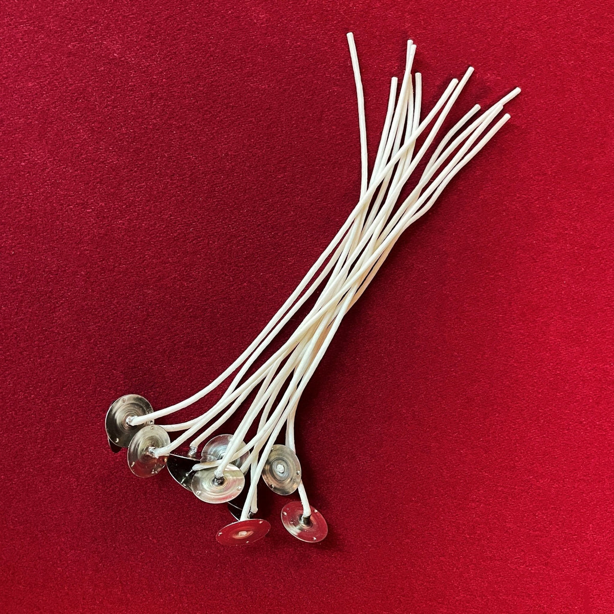 9 Inch Square Braided Series Beeswax Coated Cotton Wicks with Metal Tab
