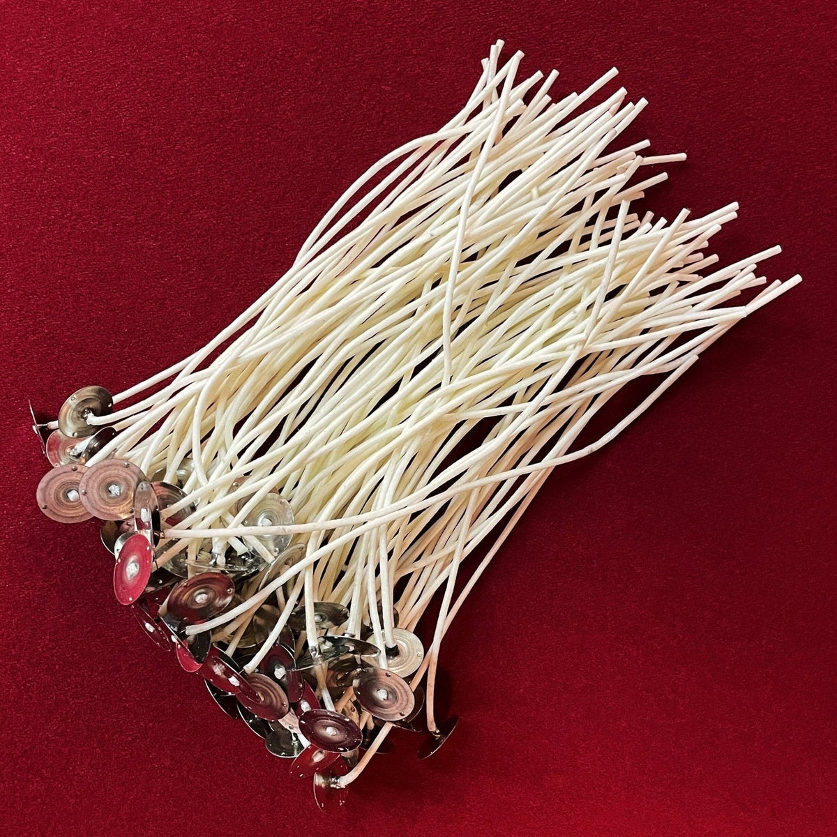 9 Inch Square Braided Series Beeswax Coated Cotton Wicks with Metal Tab