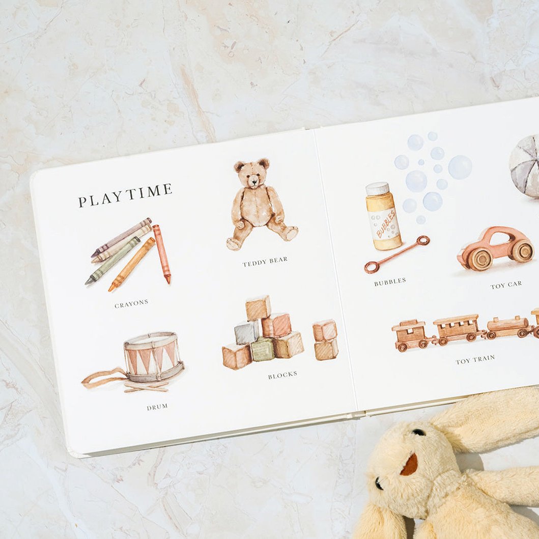 Our Big Book of First Words: Speech Therapist-Designed Board Book with 100+ First Words for Ages 0-3