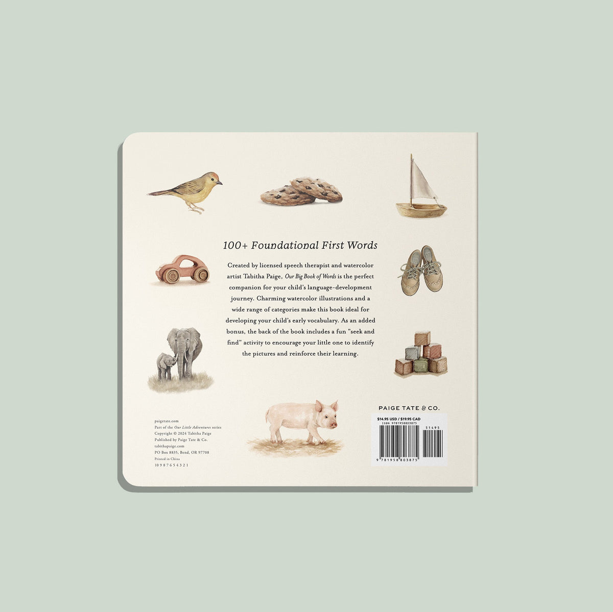 Our Big Book of First Words: Speech Therapist-Designed Board Book with 100+ First Words for Ages 0-3