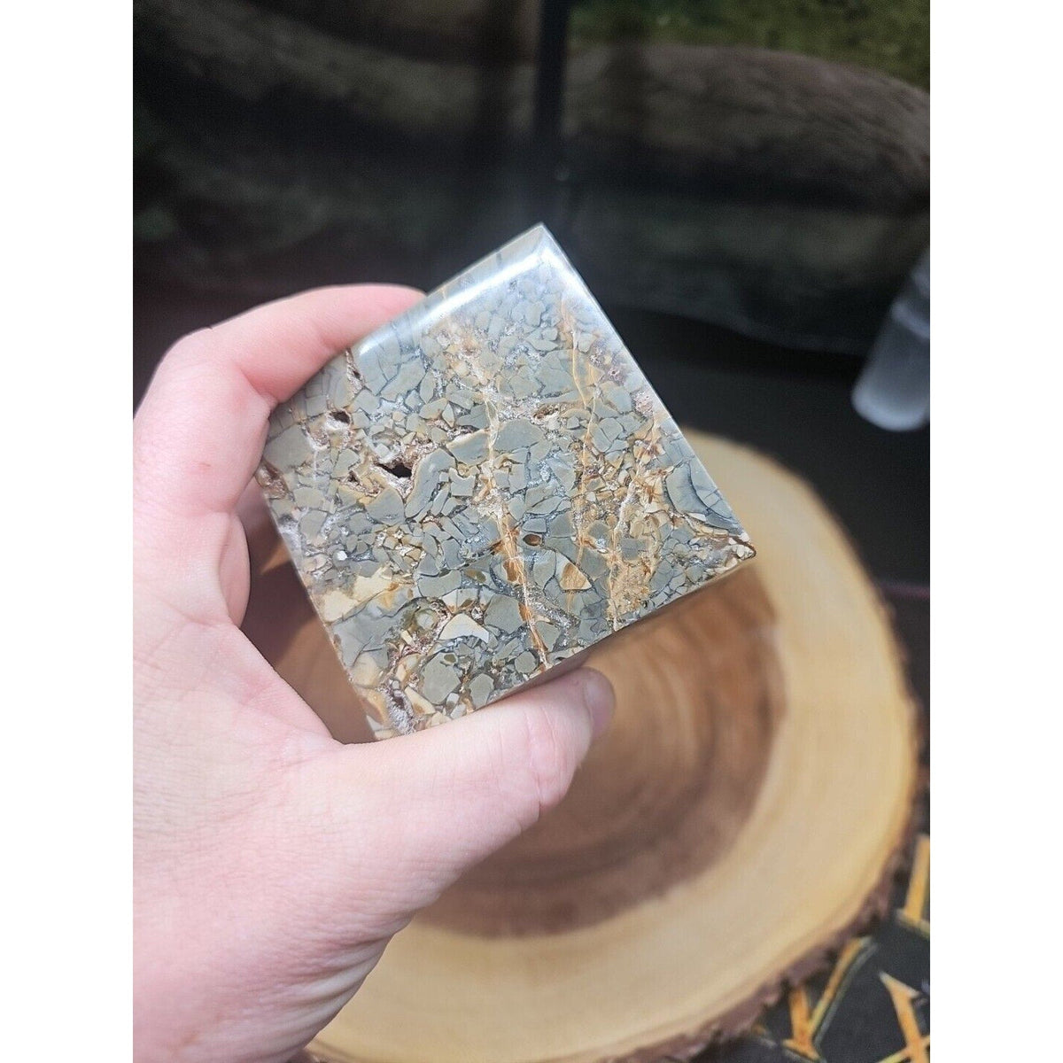 Ocean Jasper Onyx Quartz Geode – 1.87 lb Madagascar