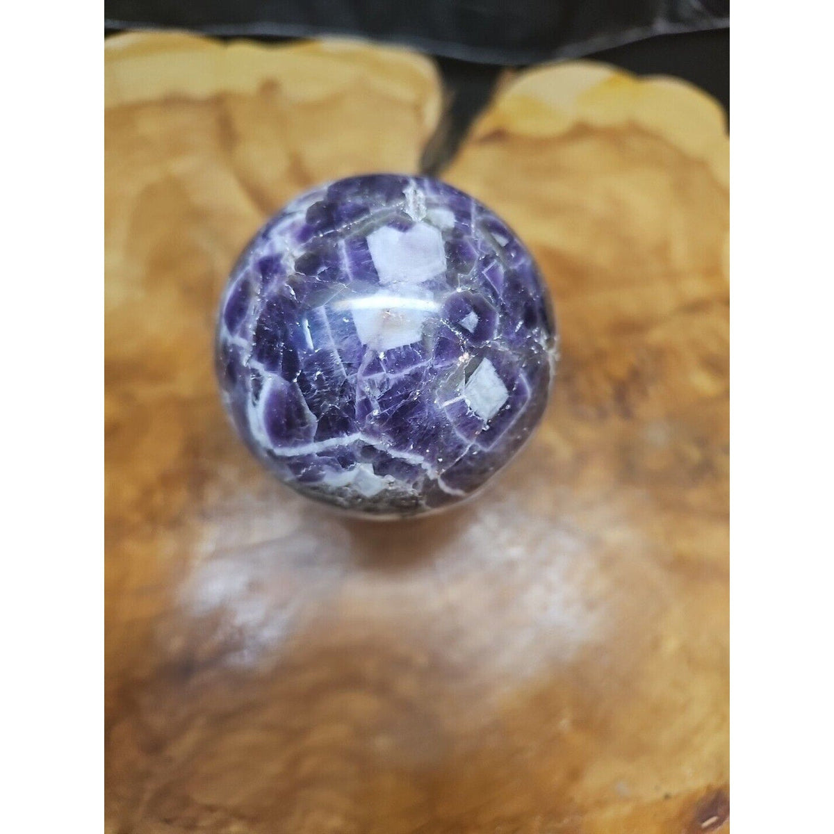 Amethyst Sphere — 65mm with Glass Stand, 1 lb