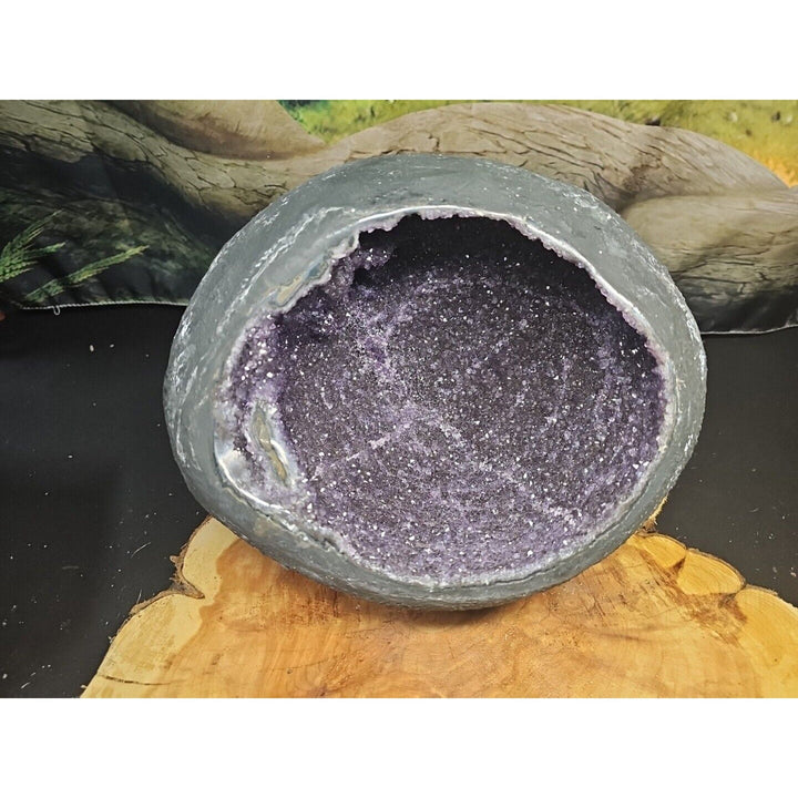 Raw Amethyst Money Bag Geode — 16.8 lbs, Abundance & Reiki Energy Crystal