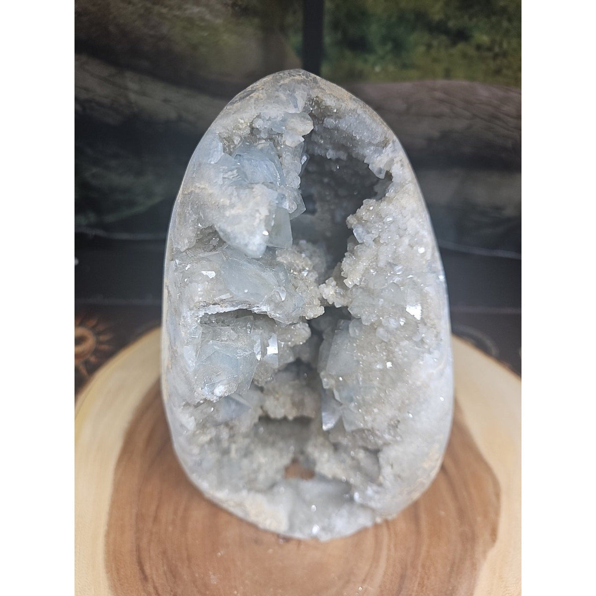 Large Baby Blue Celestite Geode Cluster — 13.6 lbs, 8 inches, Brazil