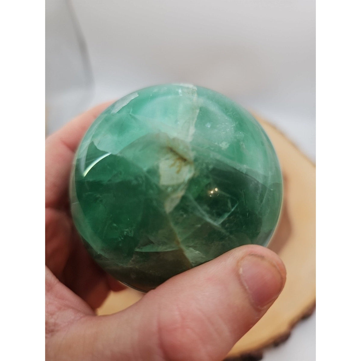 Rainbow Fluorite Crystal Sphere – 1.59 lb Madagascar