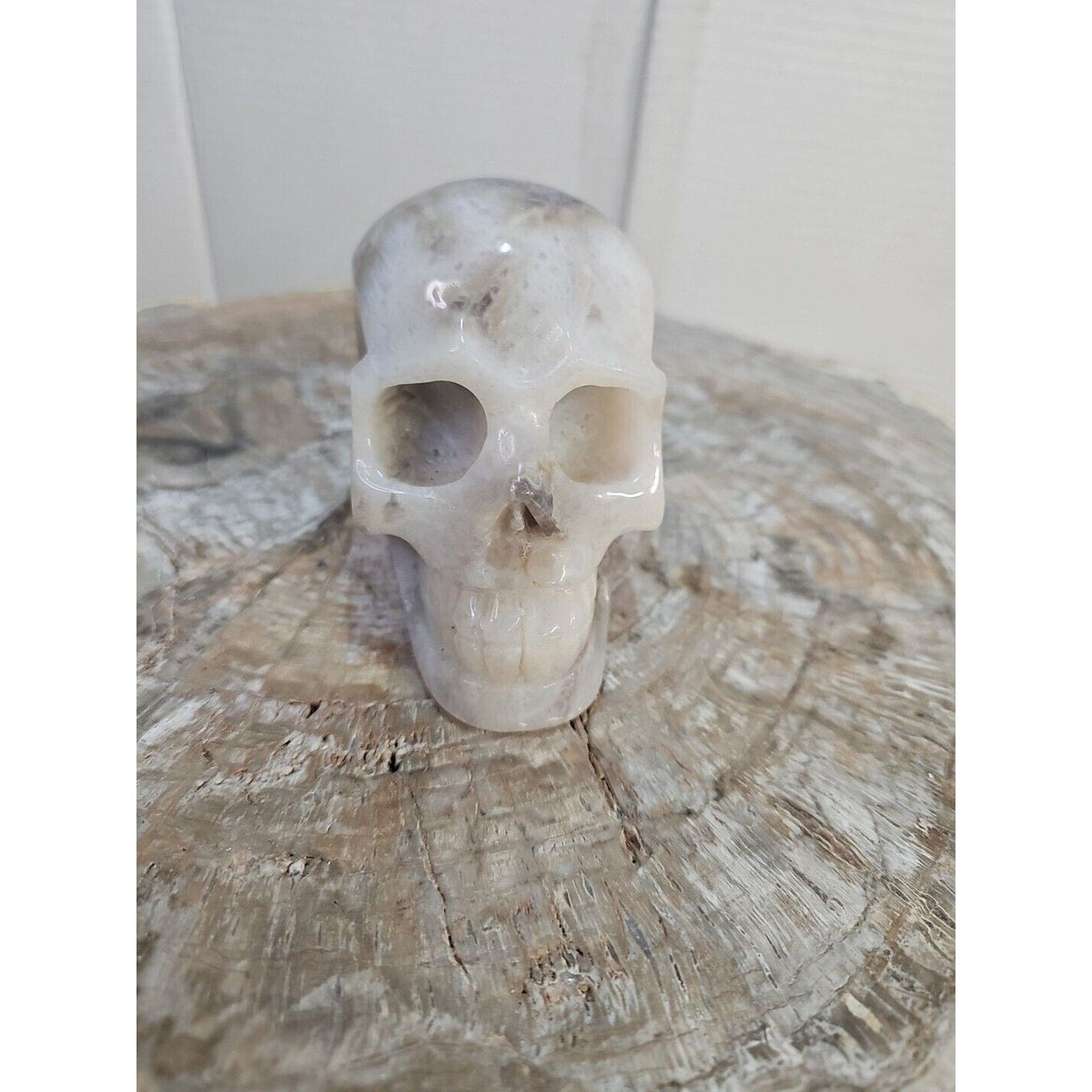 2.2 lb Natural Amethyst Hand-Carved Crystal Skull — Spiritual Collector Piece