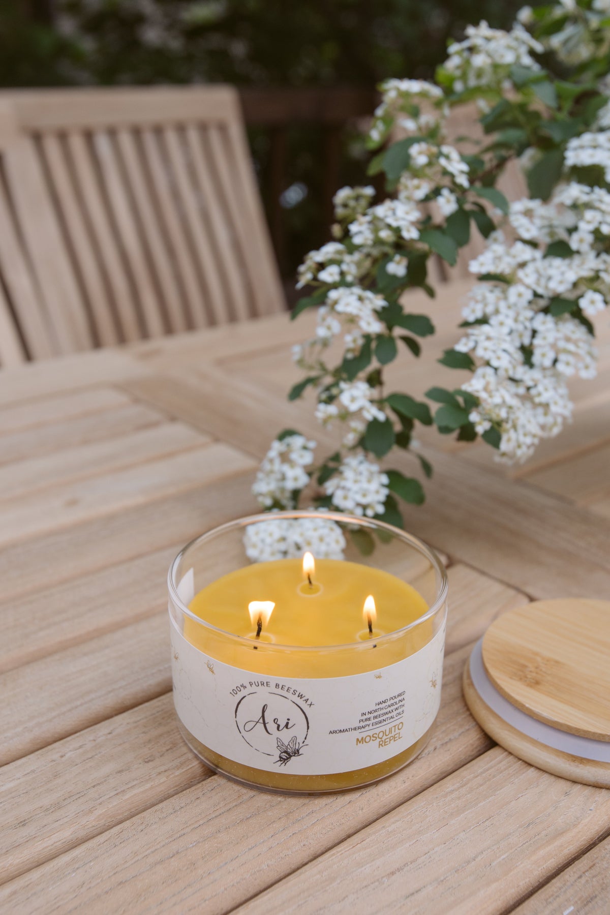MOSQUITO REPEL |Eucalyptus Lemon Beeswax Candle |8 oz
