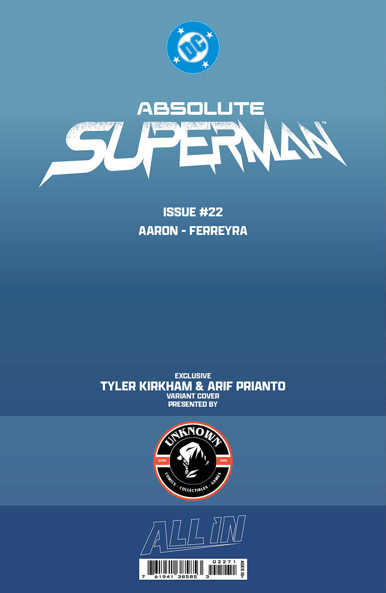 ABSOLUTE SUPERMAN #22 TYLER KIRKHAM BATTLE DAMAGED EXCLUSIVE VIRGIN VAR (08/05/2026)