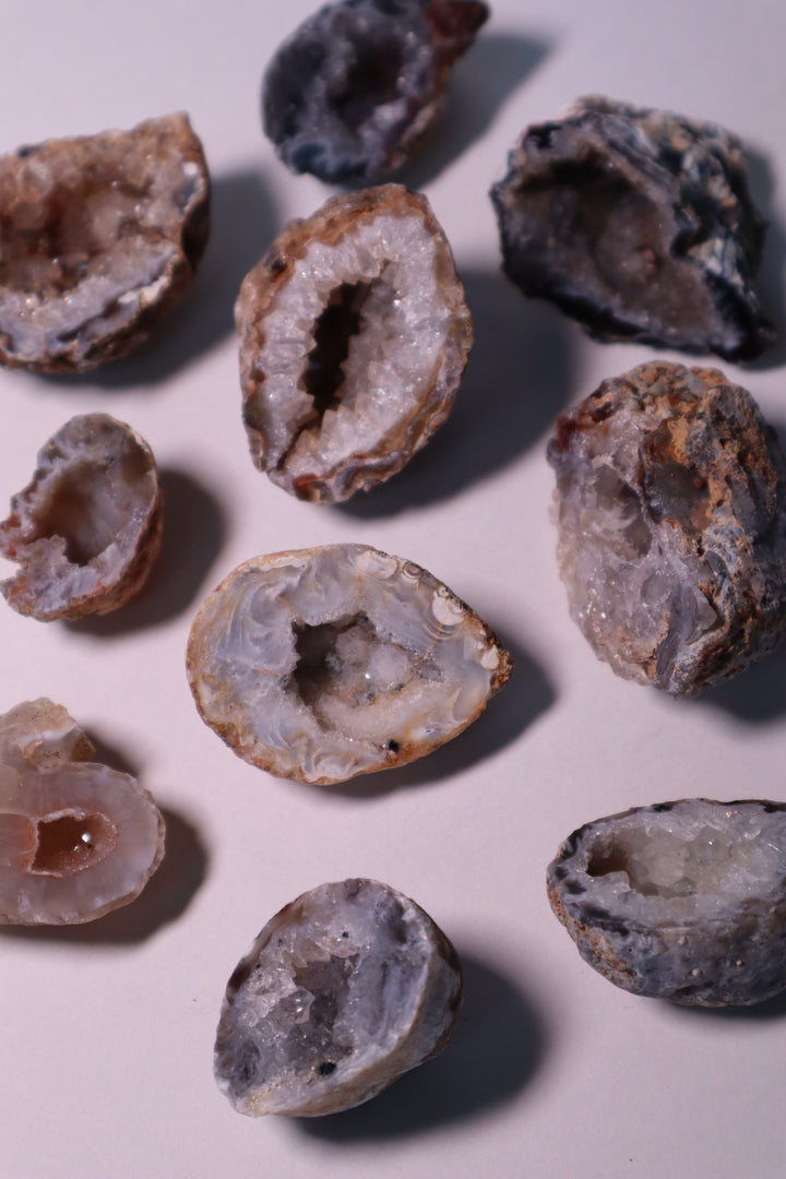 agate geode quartz crystal raw druzy