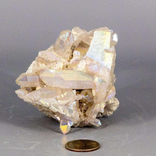 Angel Aura Quartz Crystal Point Cluster Iridescent
