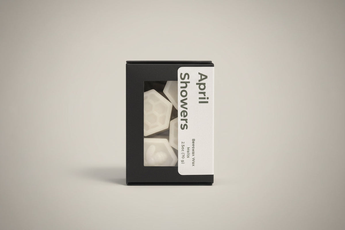 April Showers - Beeswax Wax Melts - Eucalyptus, Clary Sage, Vetiver