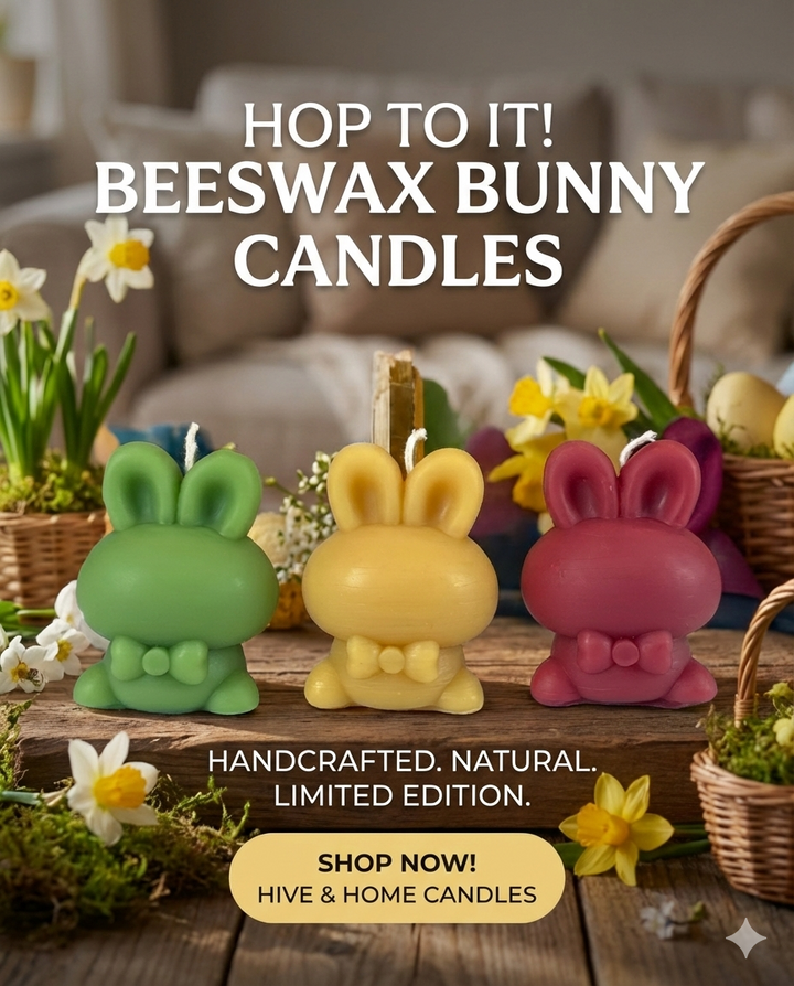 Bow Tie Bunny Beeswax Candle