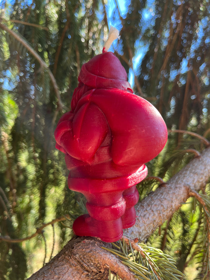 Big Red Beeswax Santa Candle