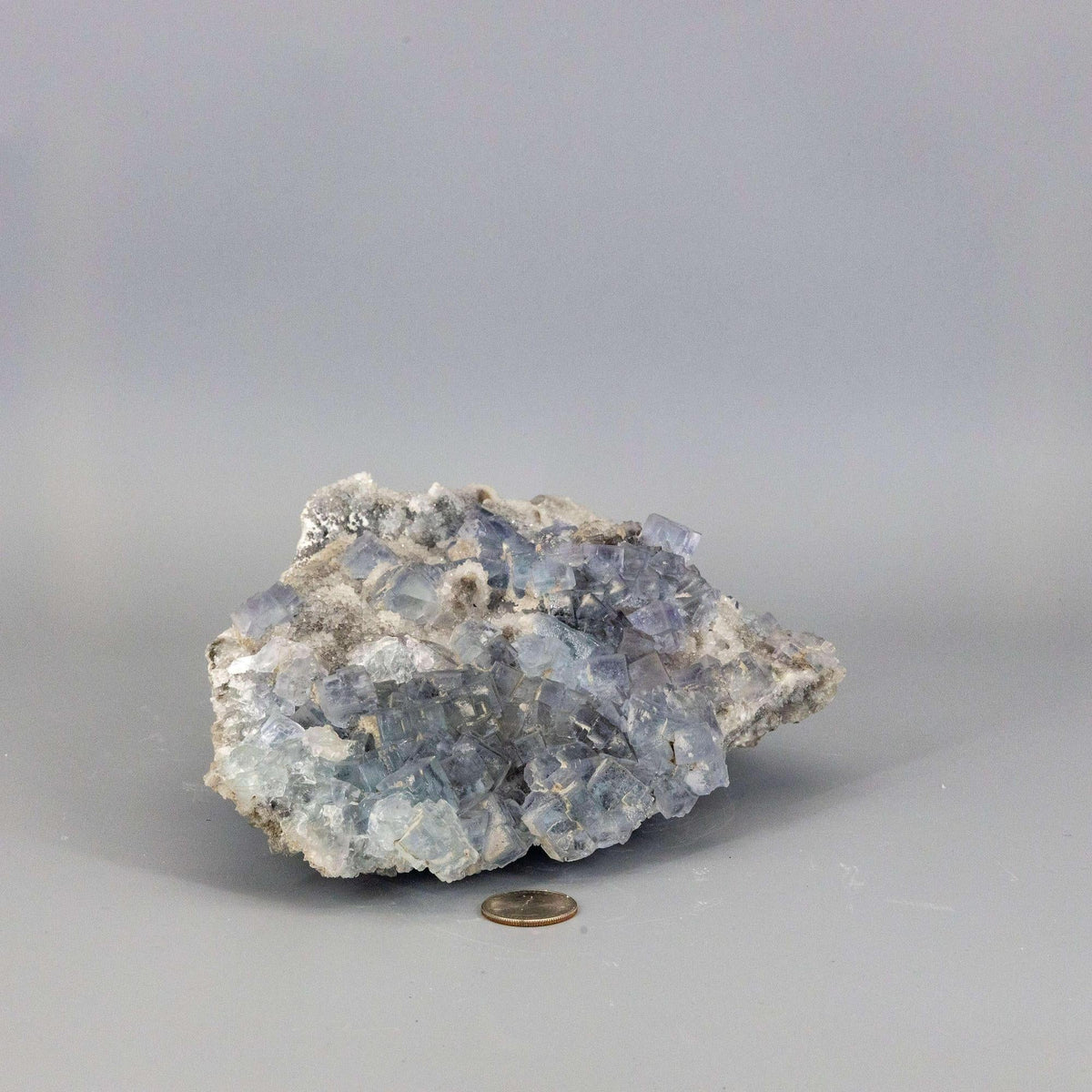 Blue Fluorite Crystal XL Sugar Cube Cluster Specimen