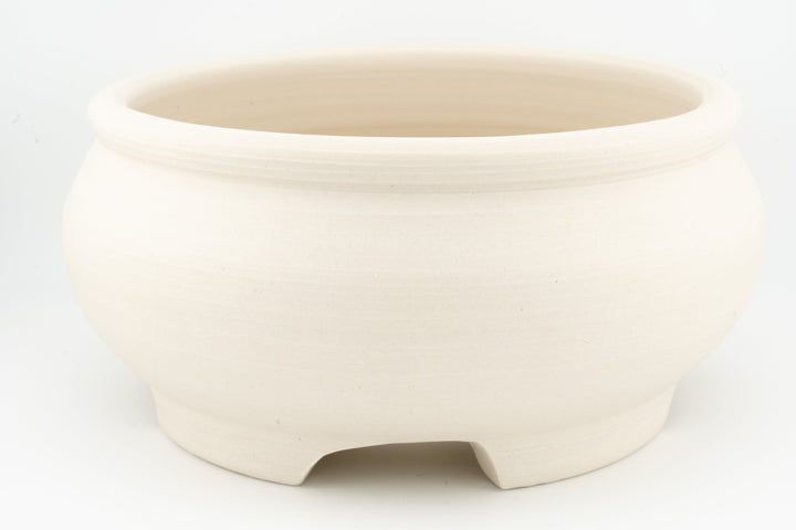 Bonsai Pot, Unglazed, White or Brown Stoneware