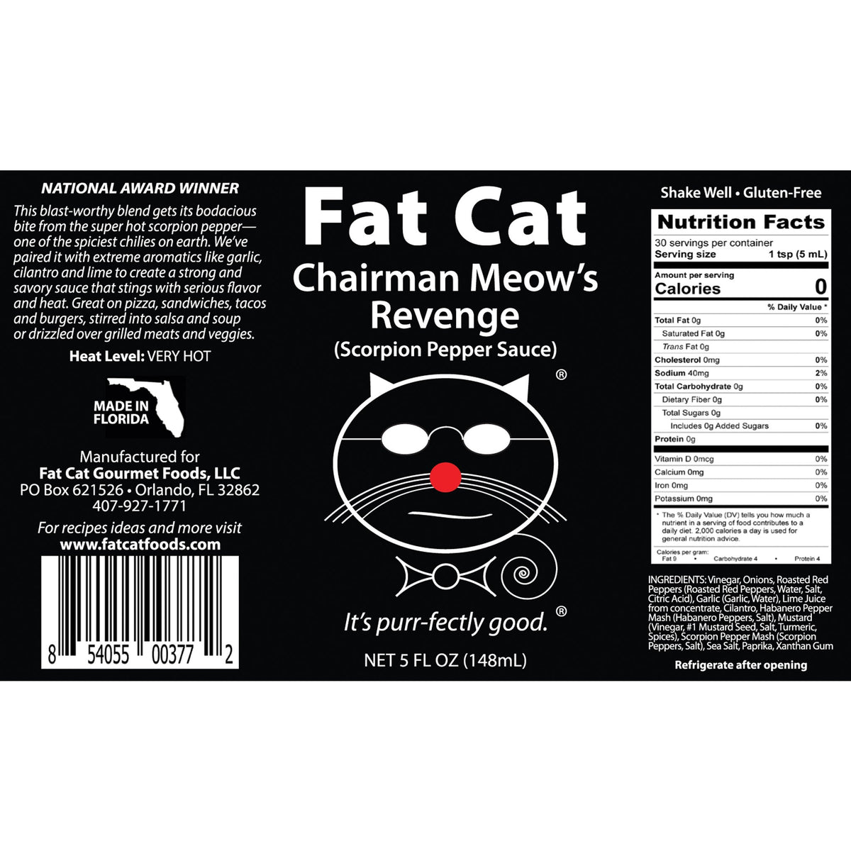 Chairman Meow's Revenge Scorpion Pepper Sauce