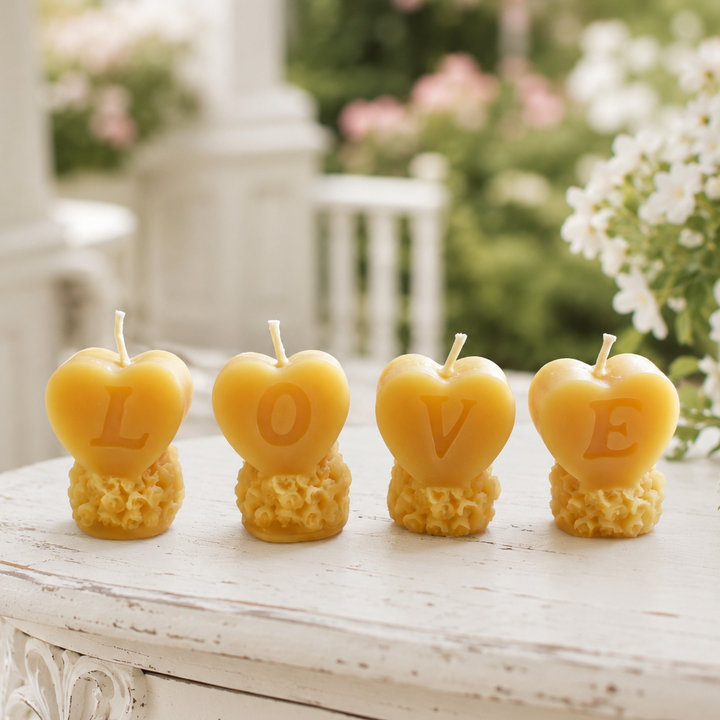 Love Letters Beeswax Tealight 4 Piece Candle Set