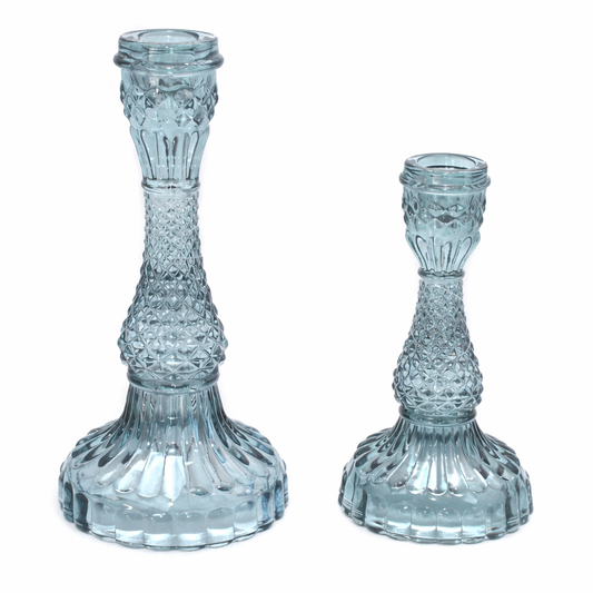 Glass Taper Candle Holders – Sky