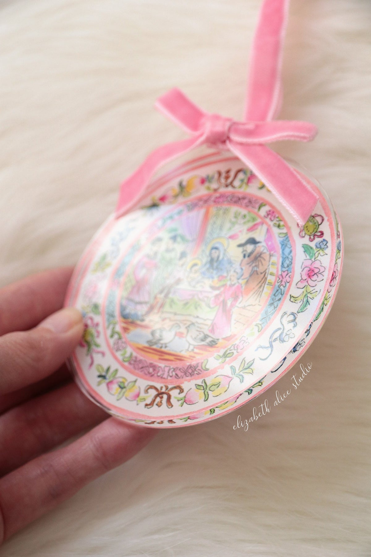 Chinoiserie acrylic ornament, The presentation in the temple