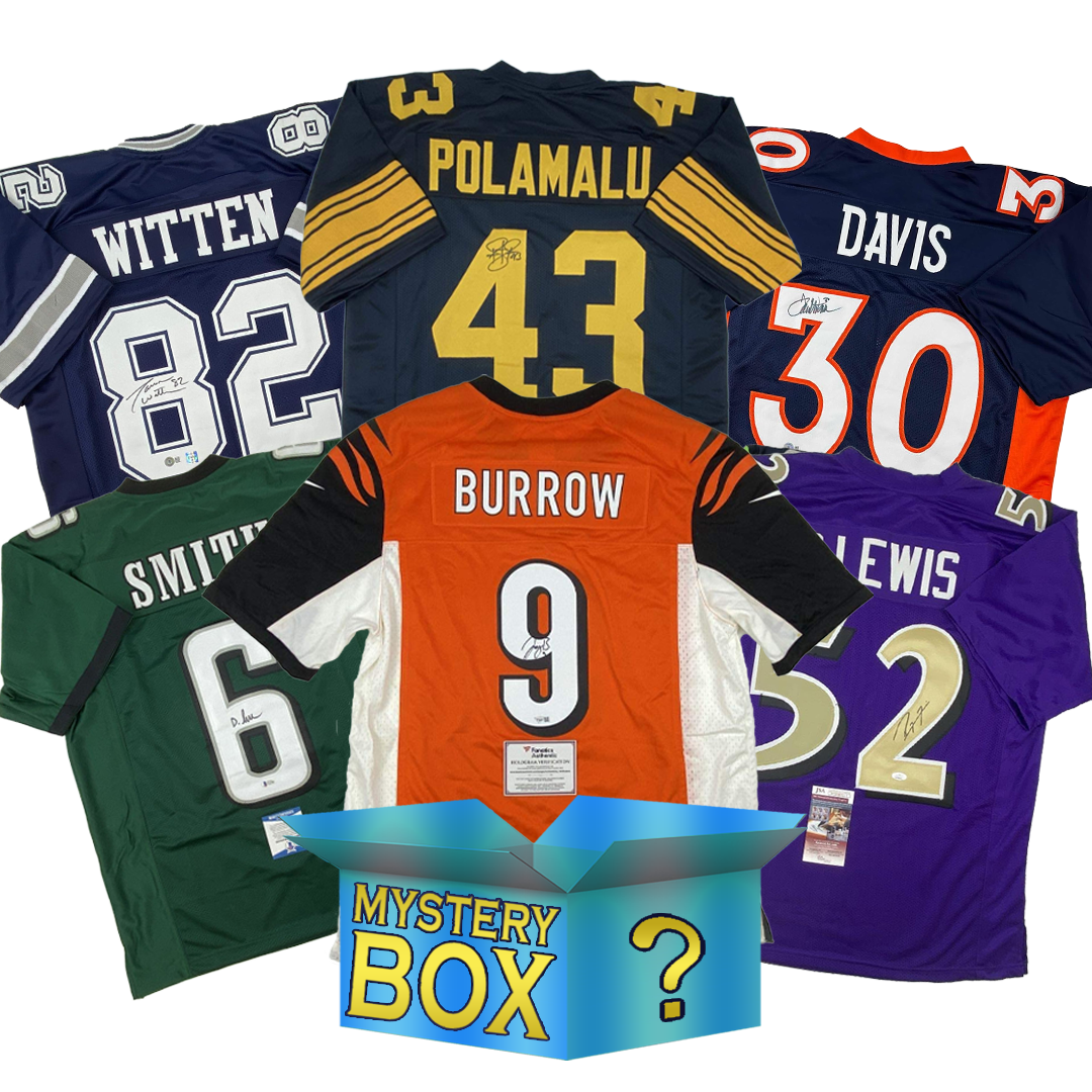 Autographed/Signed Football DIAMOND Series 2 Jersey Mystery Box with PSA JSA or Beckett COA
