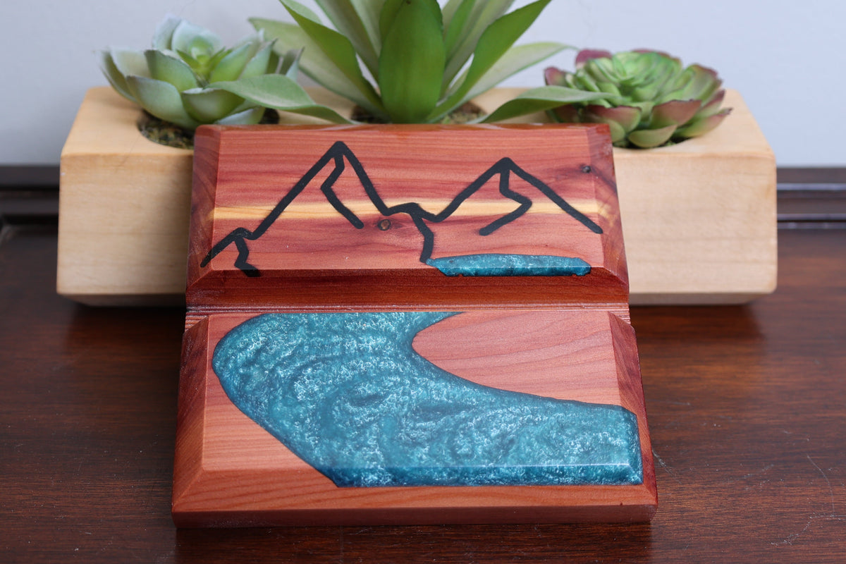 Wood & Resin River Device Holder-Made to order