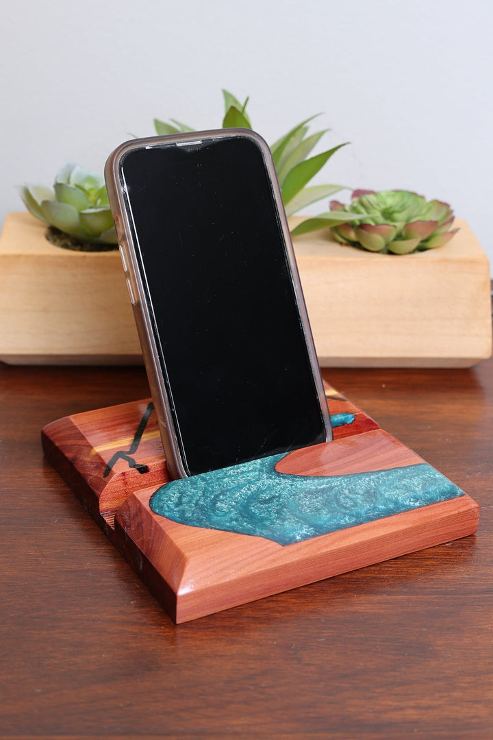 Wood & Resin River Device Holder-Made to order
