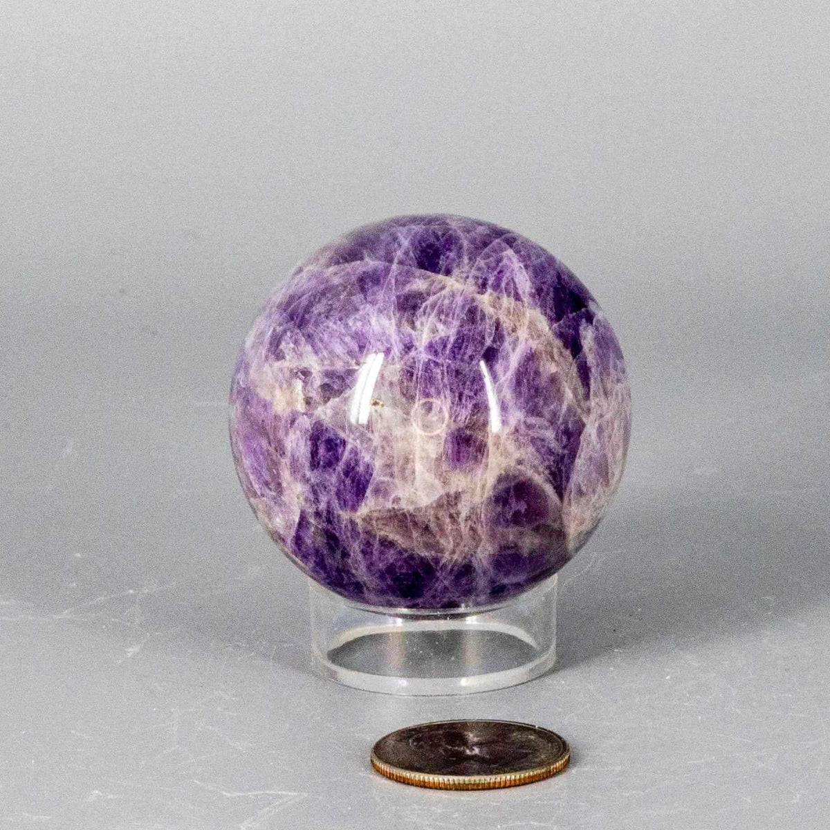 Dream Amethyst Crystal Sphere Polished Natural Specimen