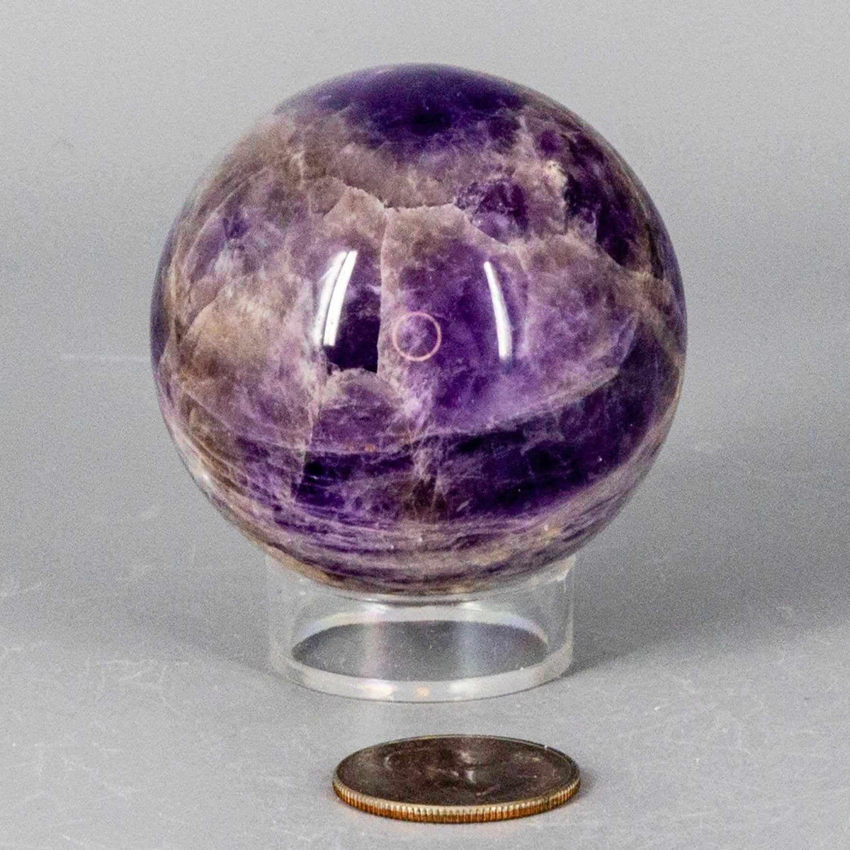 Dream Amethyst Crystal Sphere Polished Natural Specimen