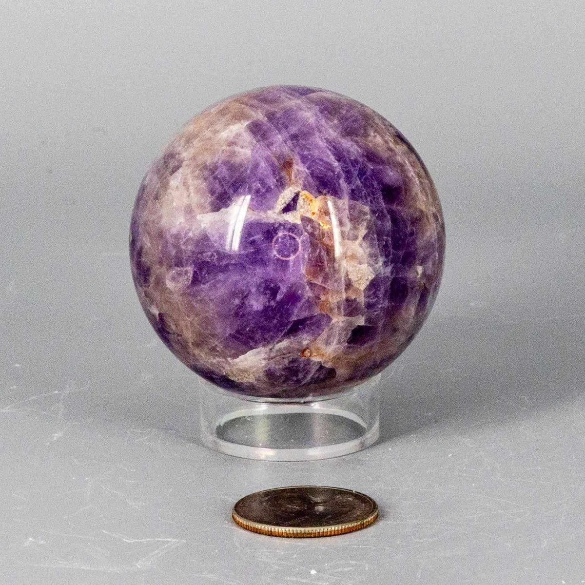Dream Amethyst Crystal Sphere Polished Natural Specimen