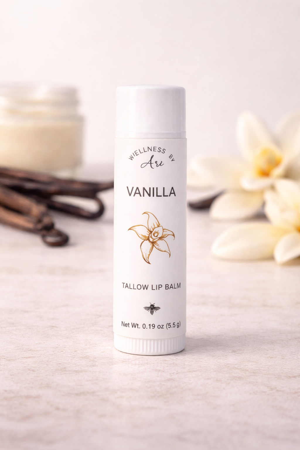 Tallow Lip Balm – Natural Beeswax Lip Balm for Dry Lips | Vanilla, Chocolate Peppermint, Unscented