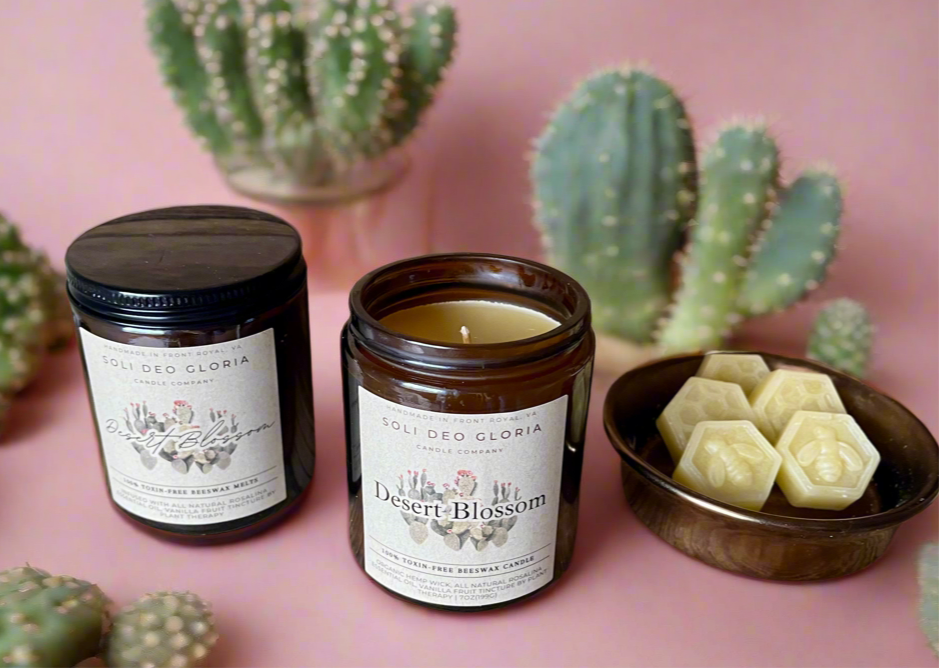 Desert Blossom | Essential Oil & Extract Infused Beeswax Candle