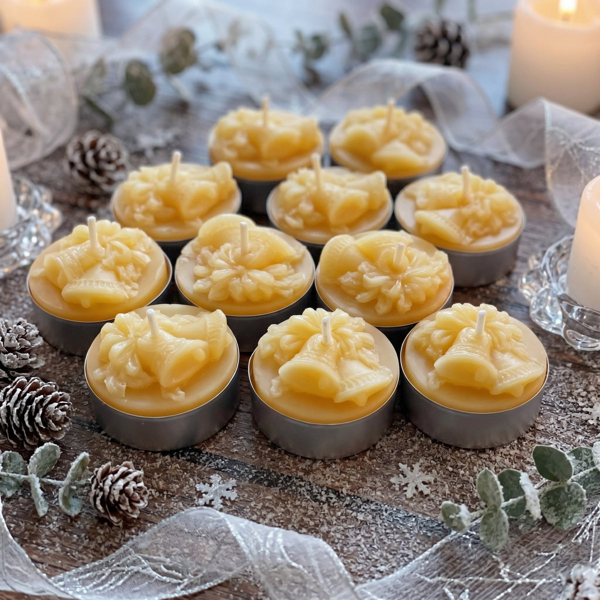 Bell Beeswax Tealight Candles