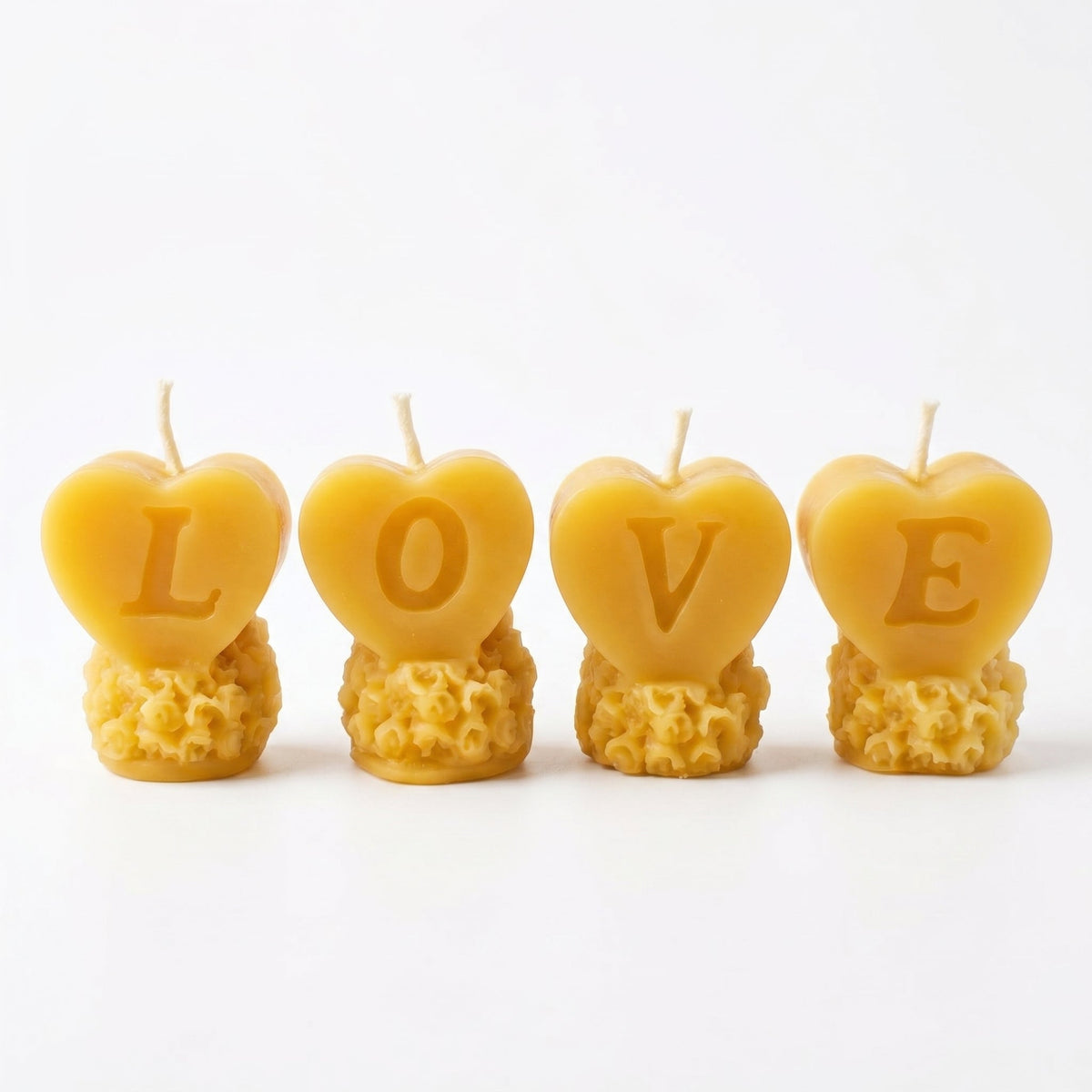 Love Letters Beeswax Tealight 4 Piece Candle Set