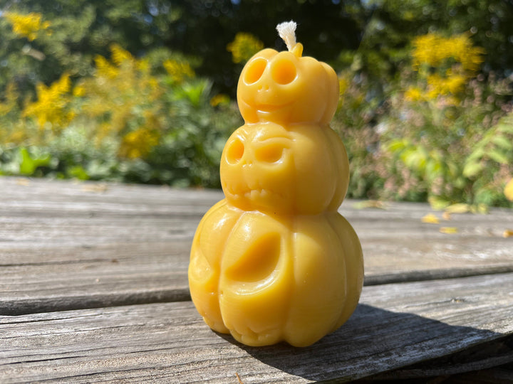 Beeswax Halloween Pumpkin Candle