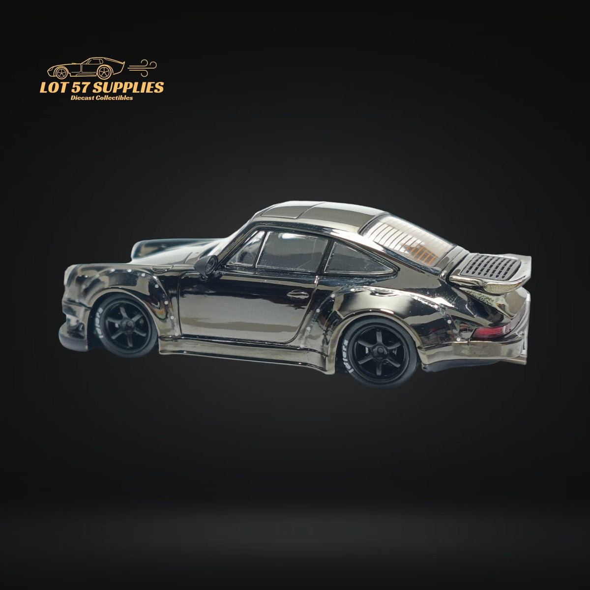 MC Porsche RWB 930 Chrome Gunmetal Gray 1:64