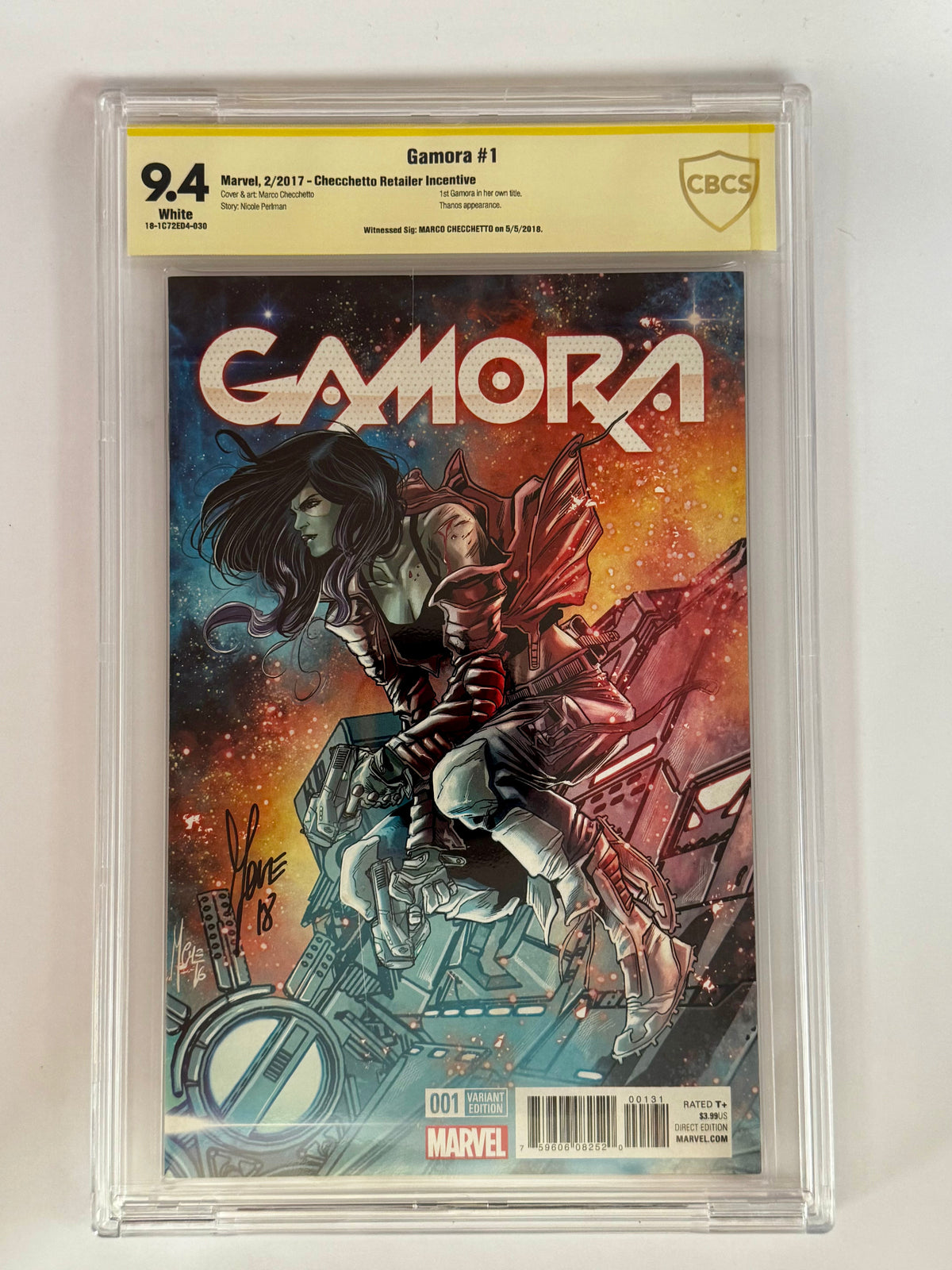 GAMORA #1 SIGNED BY CHACCHETTO | 1:25 VAR CBCS 9.4 SS YELLOW LABEL [IN STOCK]