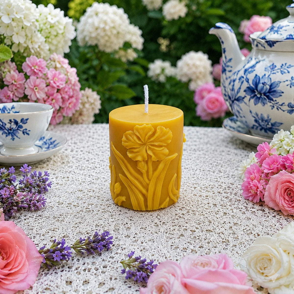 Butterfly | Hummingbird | Flower | Beeswax Pillars