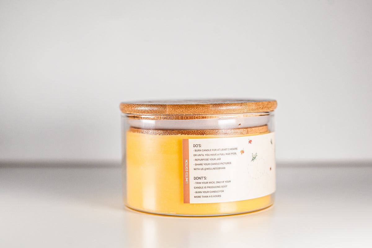 Fall Weather Beeswax Candle |8 oz