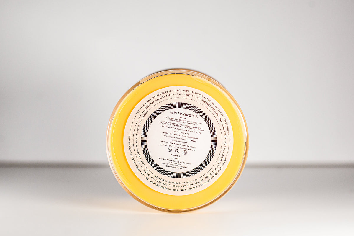 Orange man Beeswax Candle |8 oz