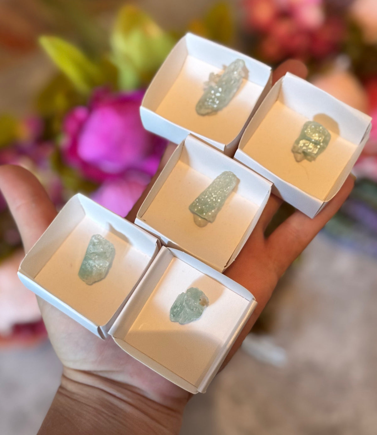 Etched Aquamarine Specimens from Brazil