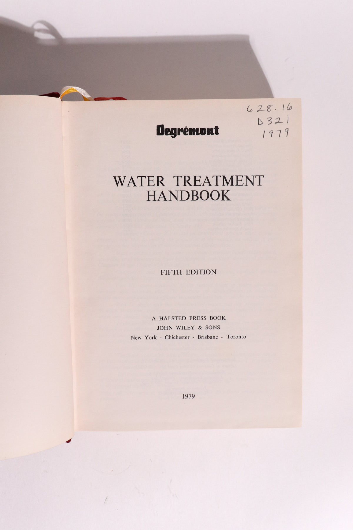 Water Treatment Handbook, Fifth Edition