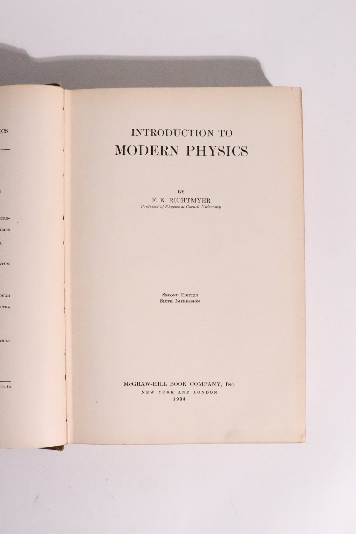 Introduction to Modern Physics — F. K. Richtmyer, 1934