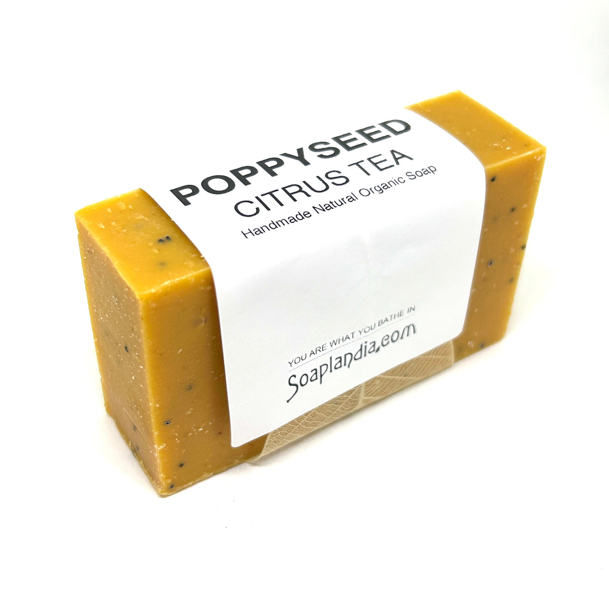 Citrus Poppyseed Bar Soap, Certified Organic