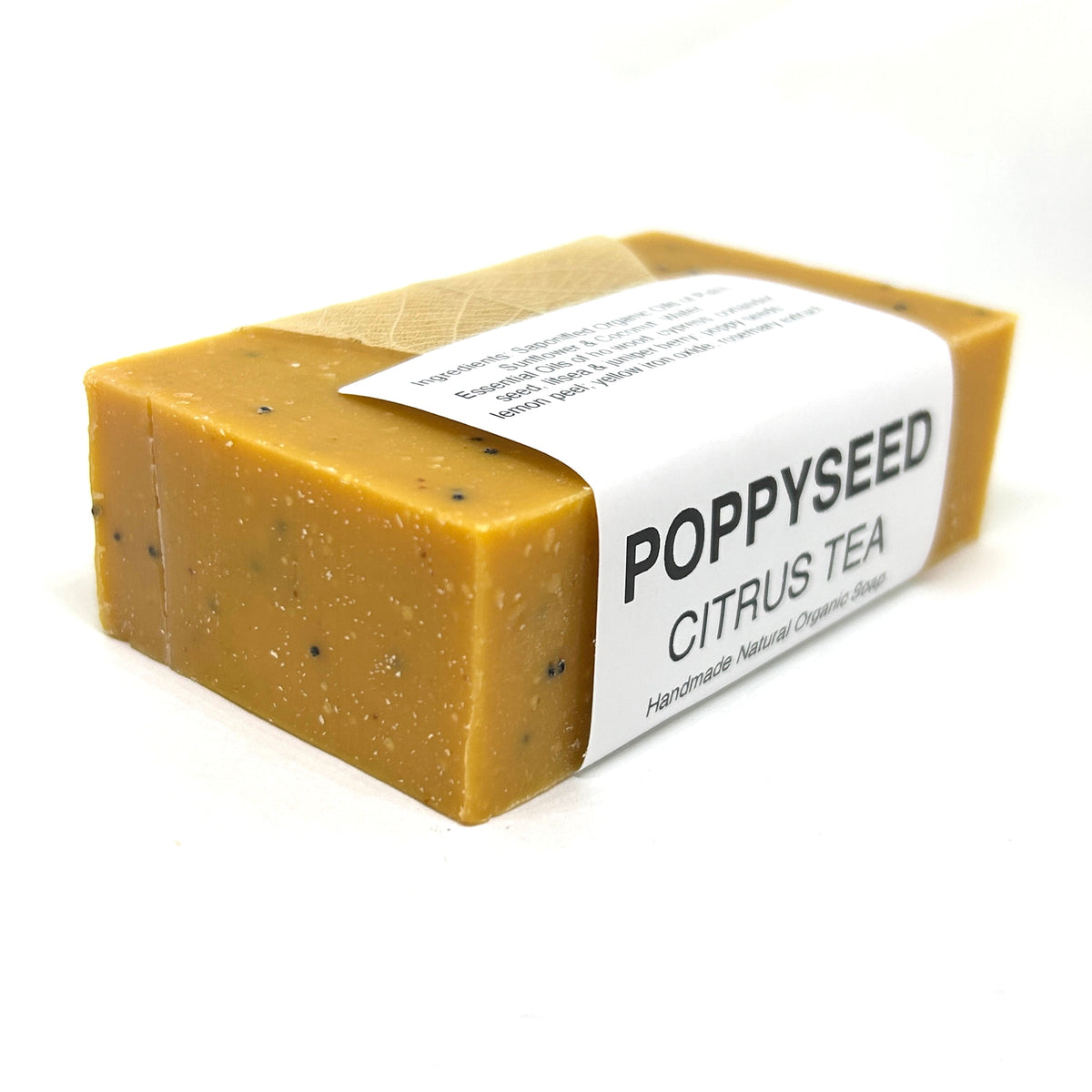 Citrus Poppyseed Bar Soap, Certified Organic