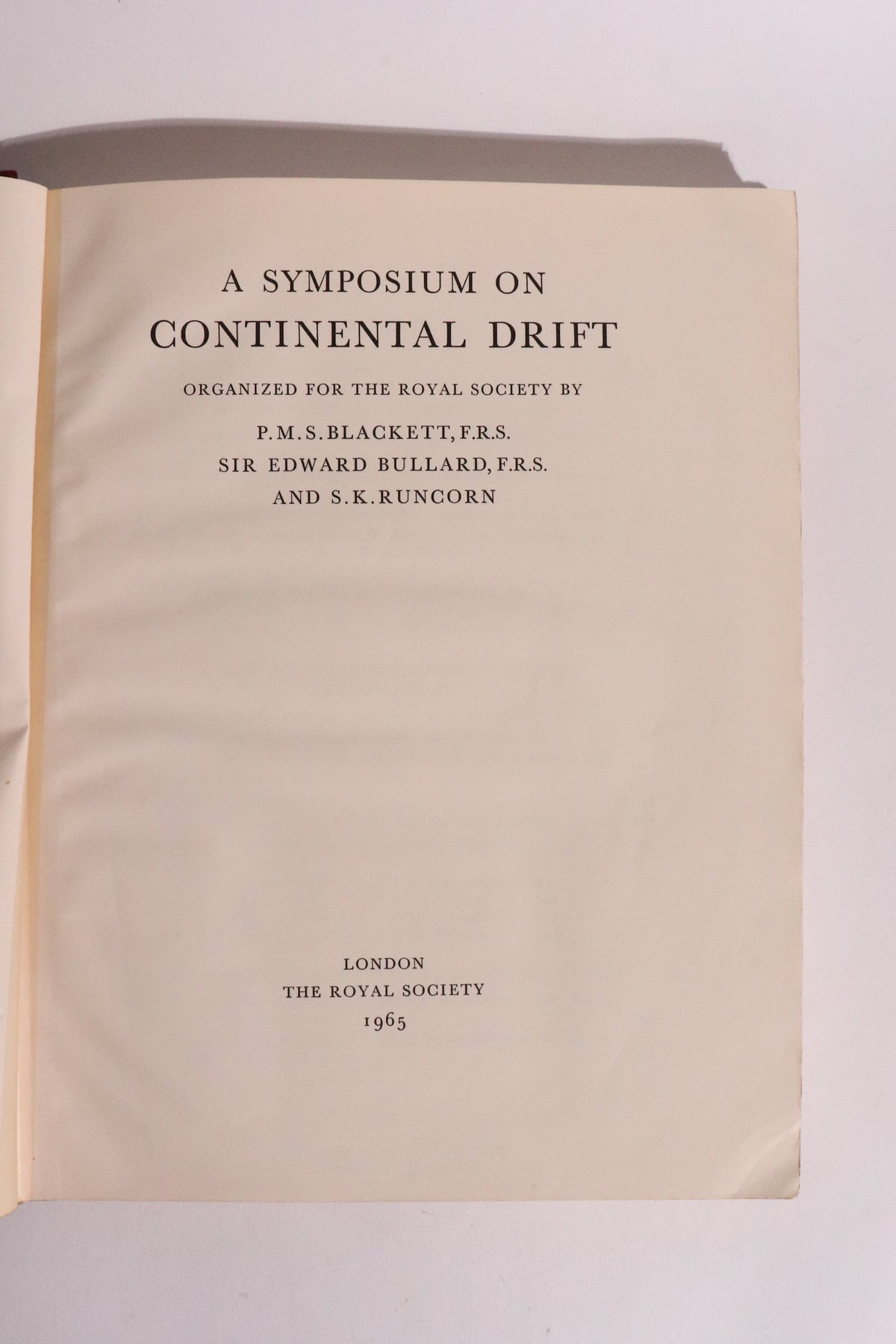 A Symposium on Continental Drift — The Royal Society (1965)