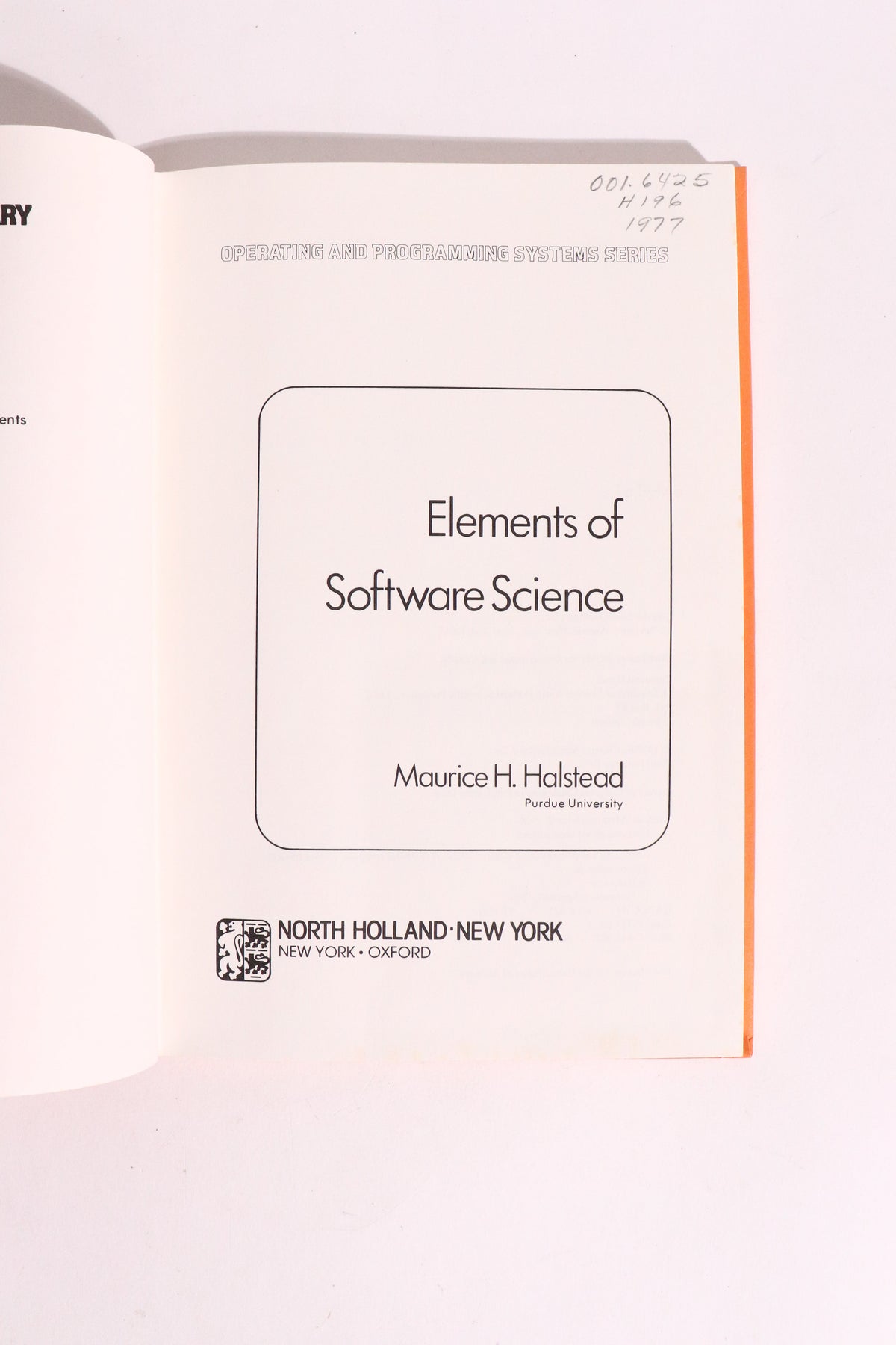Elements of Software Science — Maurice H. Halstead, 1977 | Foundational Software Metrics & Programming Theory