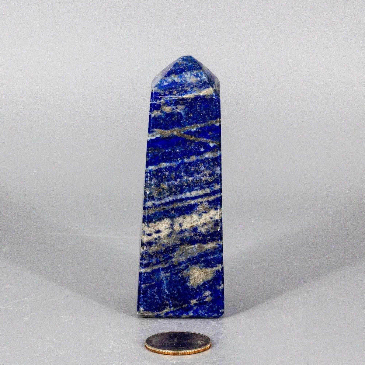 Lapis Lazuli Crystal Obelisk Tower Deep Blue