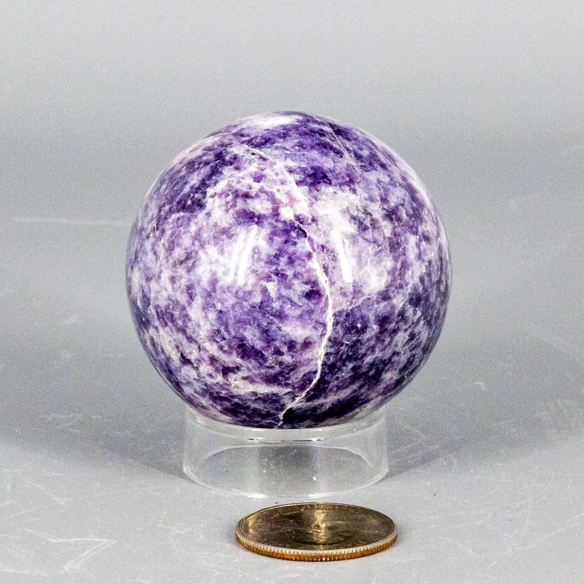 Lepidolite Crystal Sphere Lithium Mica Calming Stone