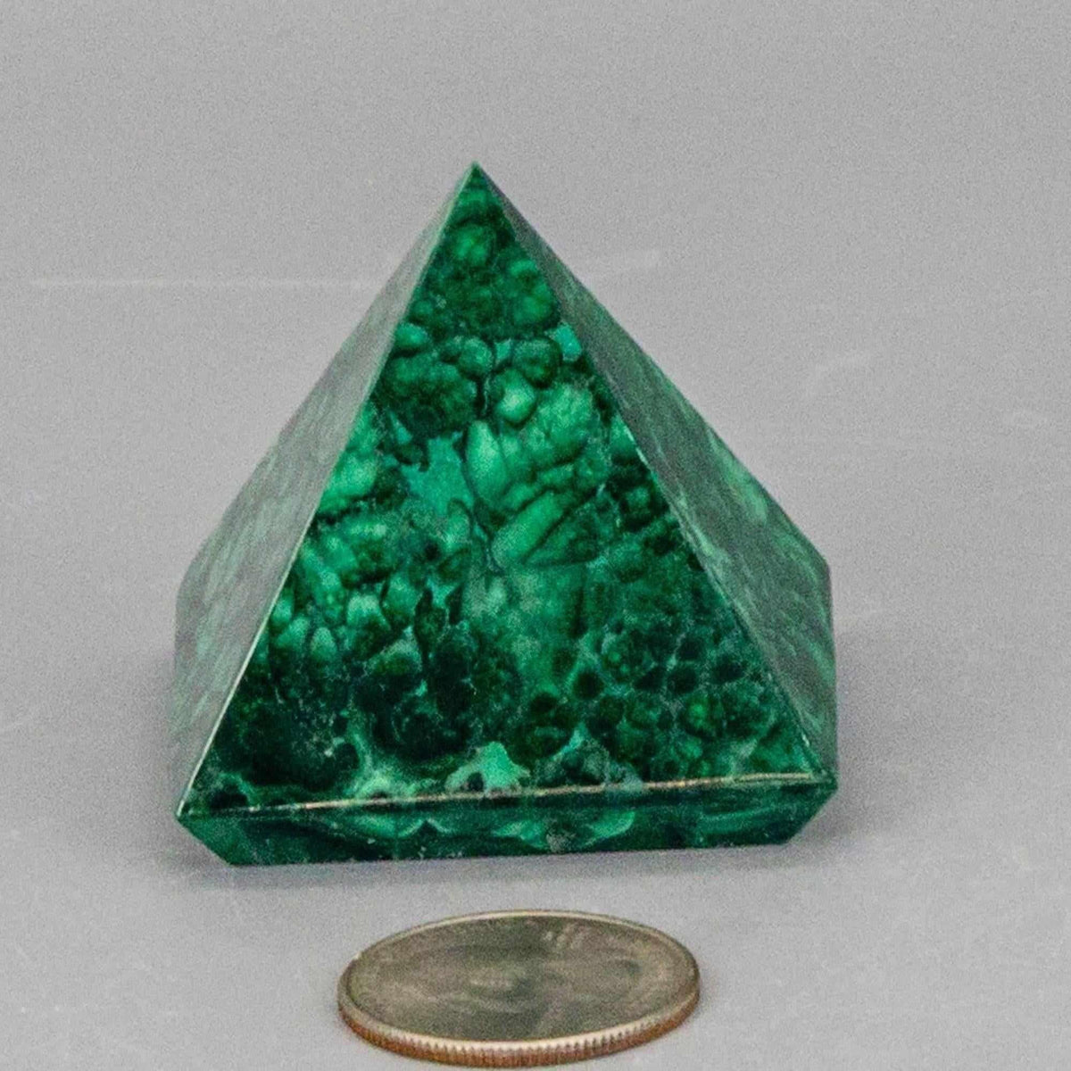 Malachite Crystal Pyramid Heart Chakra Transformation